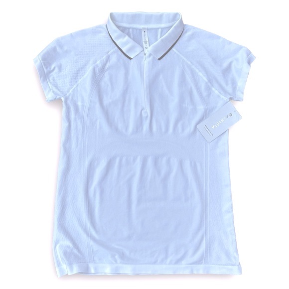 Athleta Momentum Seamless Polo Fitted Short Sleeve Tee *NWT* XL - Picture 5 of 16